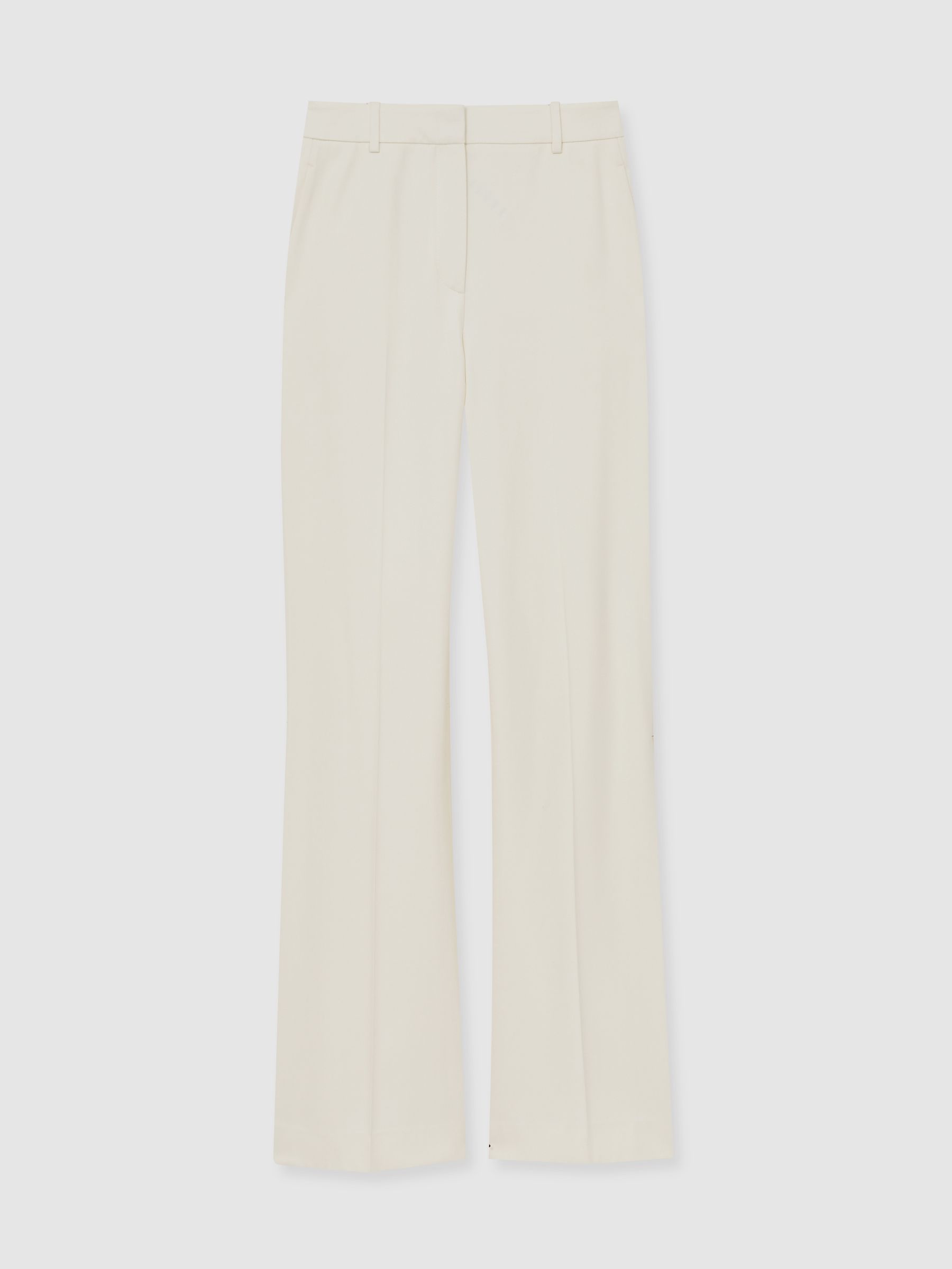 Reiss Wide-Leg Tailored Trousers In Cream