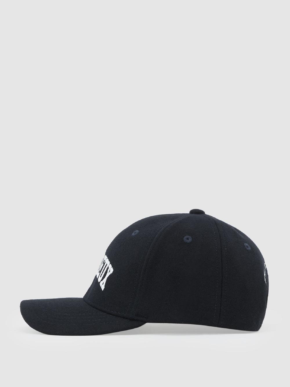 Reiss Wool Baseball Cap In Dark Navy