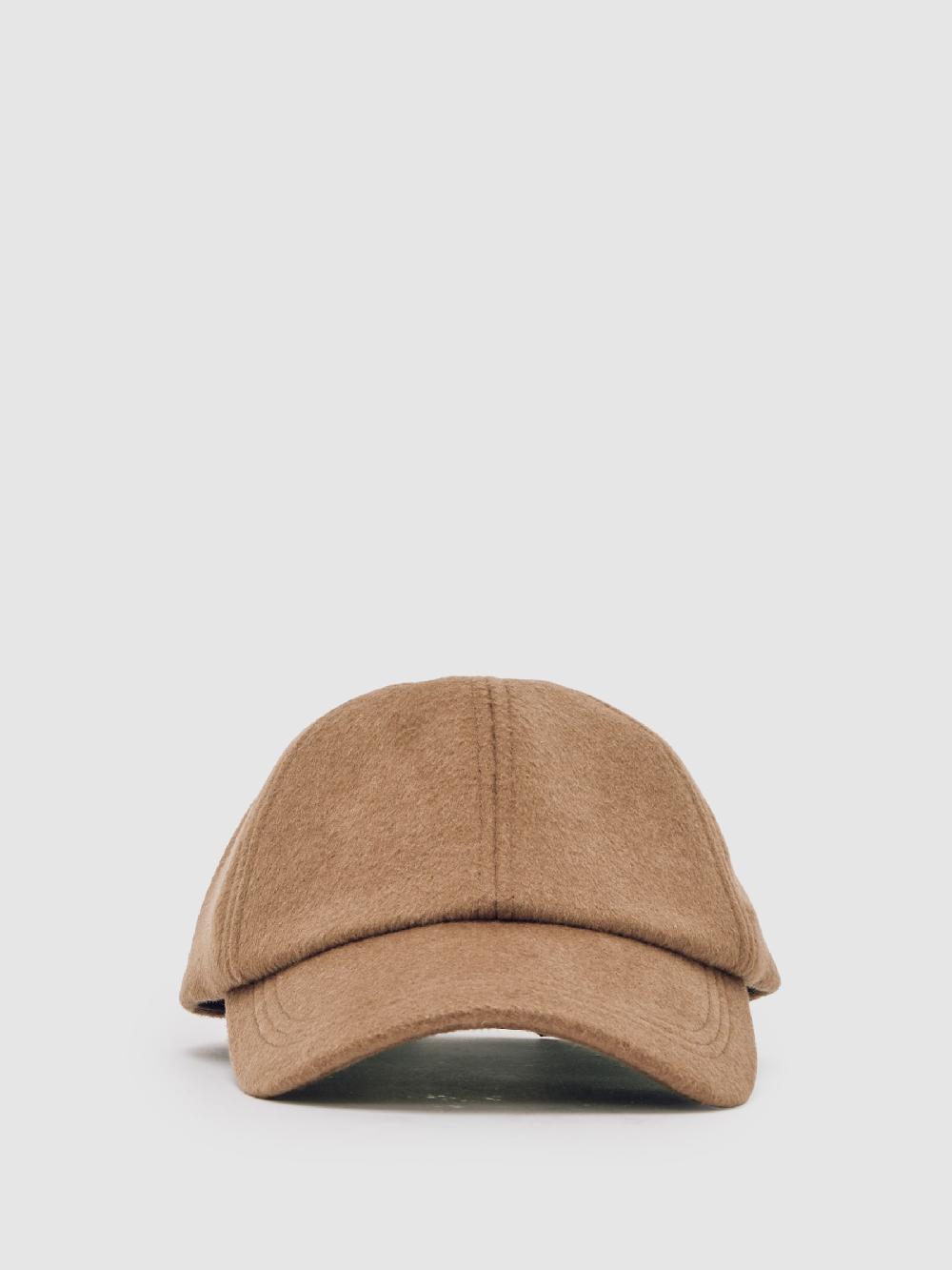 Reiss Wool-Blend Baseball Cap In Light Brown