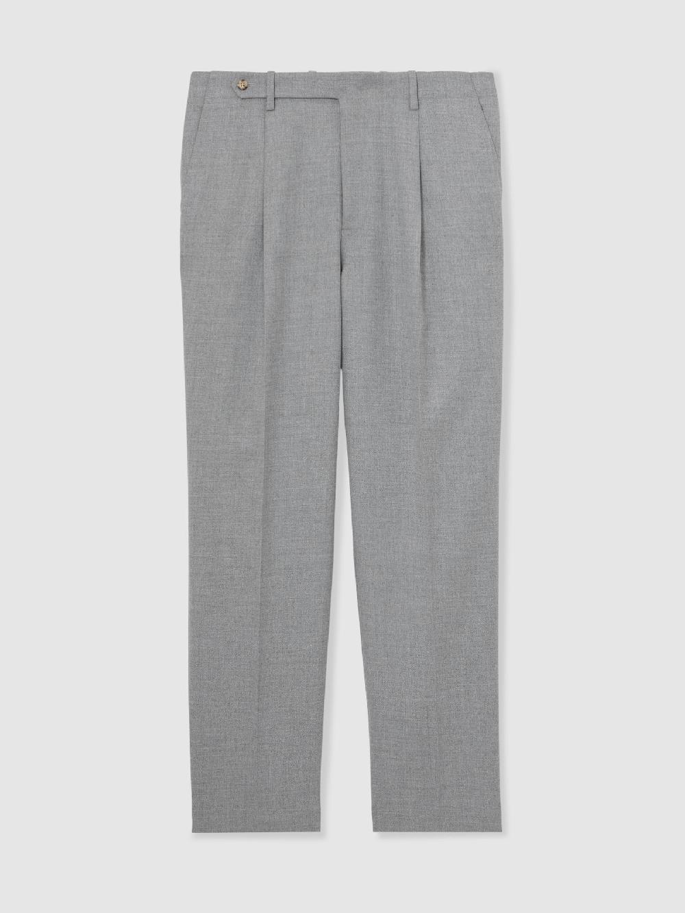 Reiss Wool Mixer Trousers In Soft Grey