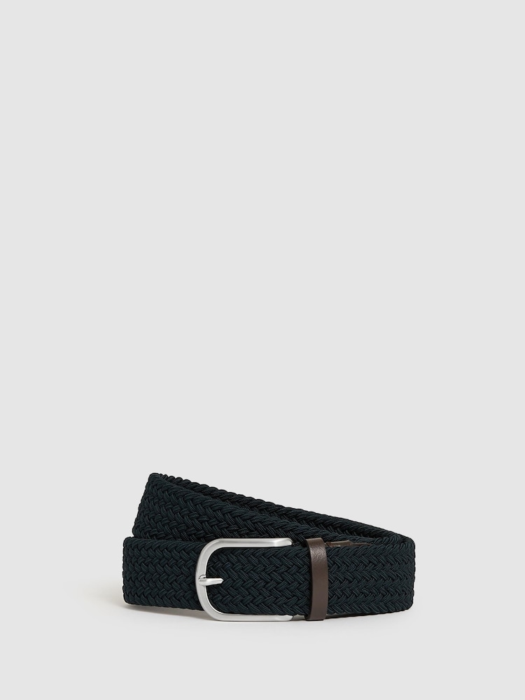 reiss Woven Belt in Navy