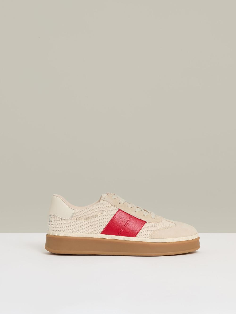 Reiss Woven Low-Top Trainers In Neutral