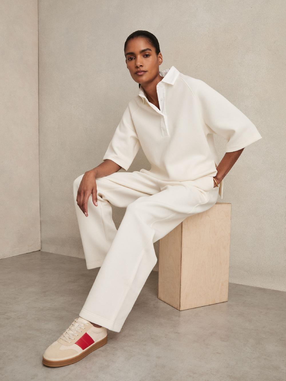 Reiss Woven Low-Top Trainers In Neutral