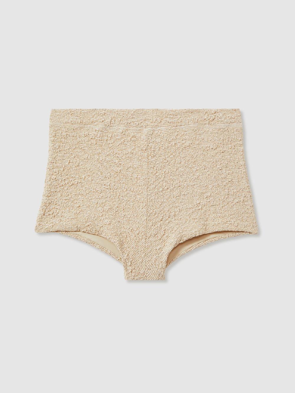 Reiss Sands Fox Natural The Upside Textured Metallic Swim Shorts