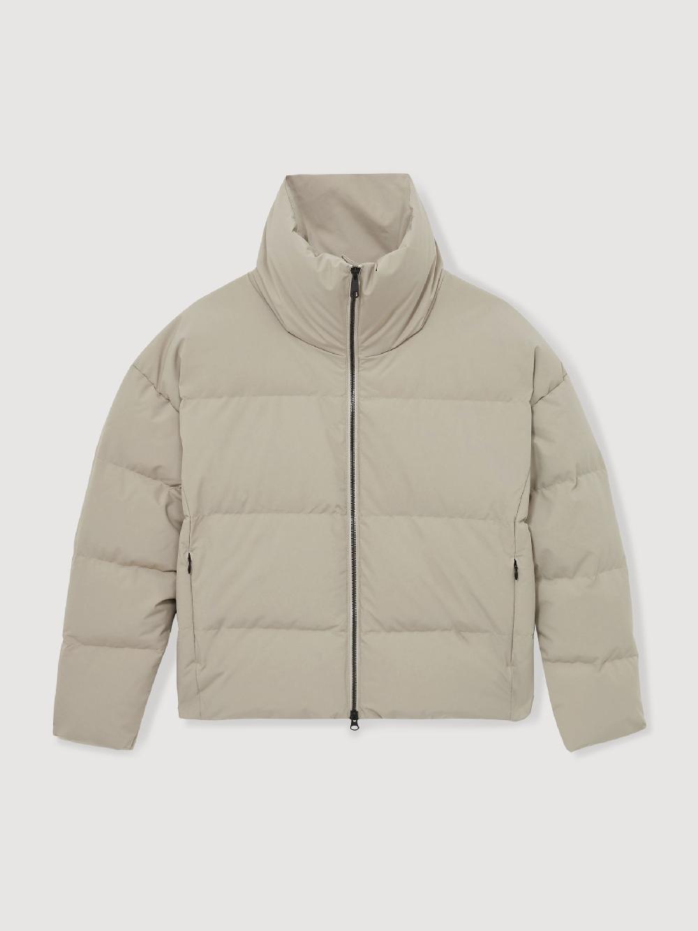 Reiss Scandinavian Edition Short Puffer Jacket In Khaki Sand