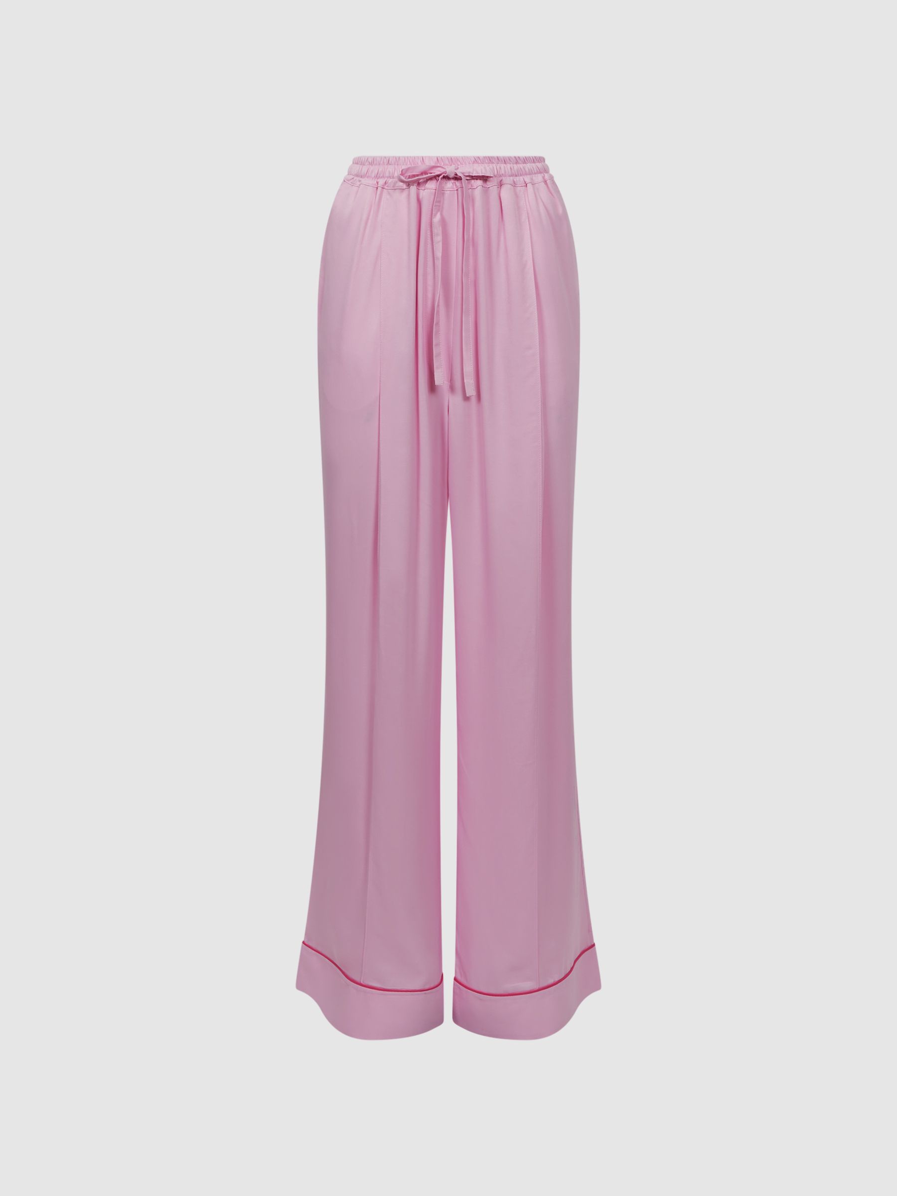 Reiss Sleeper Relaxed Drawstring Trousers In Bubblegum
