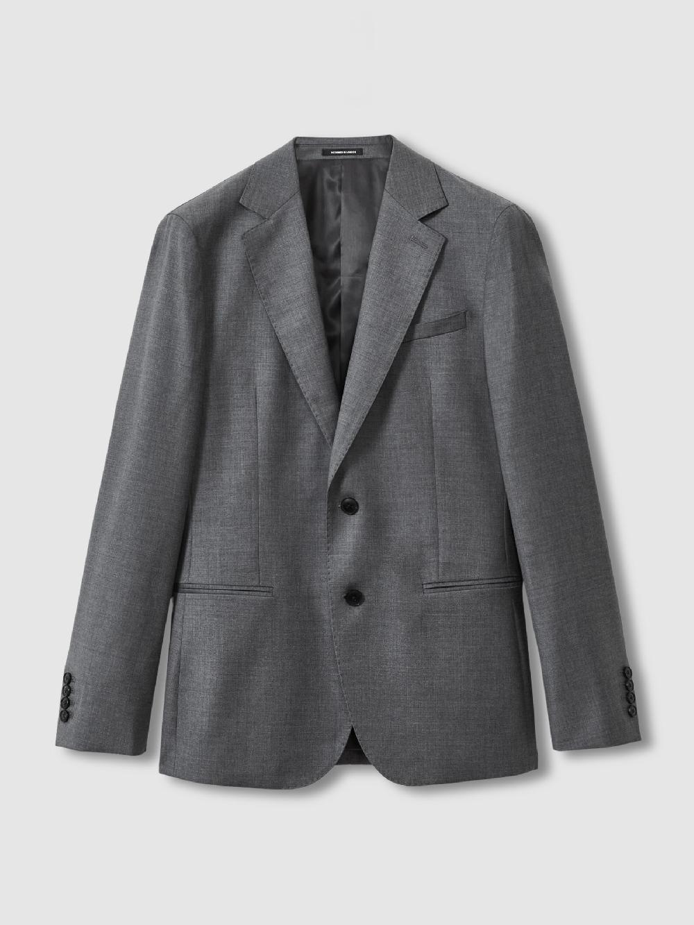 Reiss Slim-Fit Single Breasted Wool Suit Jacket In Grey