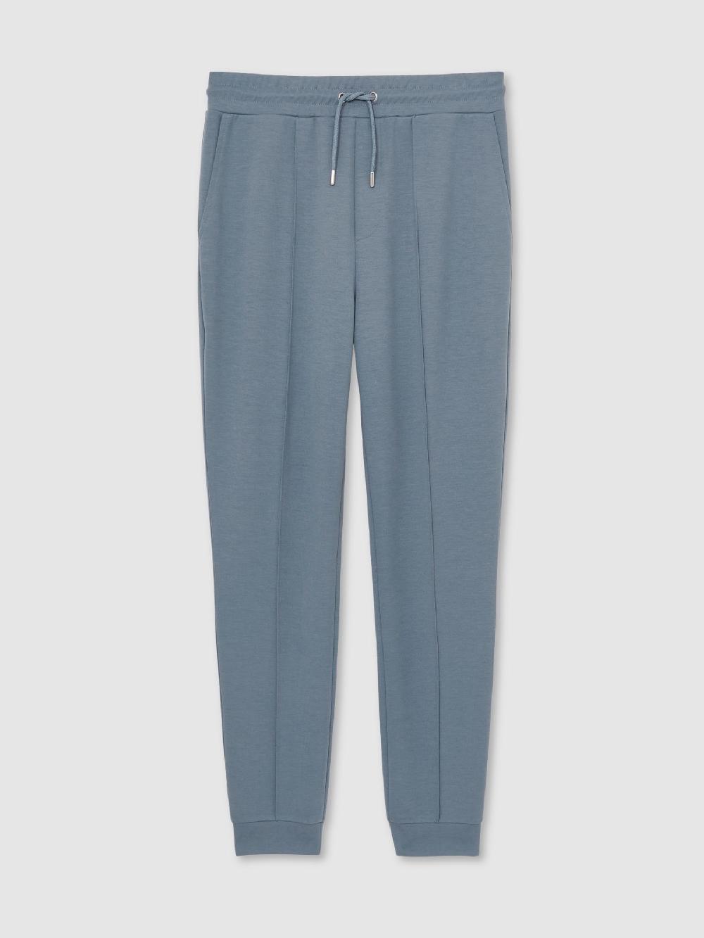Reiss Stretch-Jersey Tailored Joggers In Airforce Blue