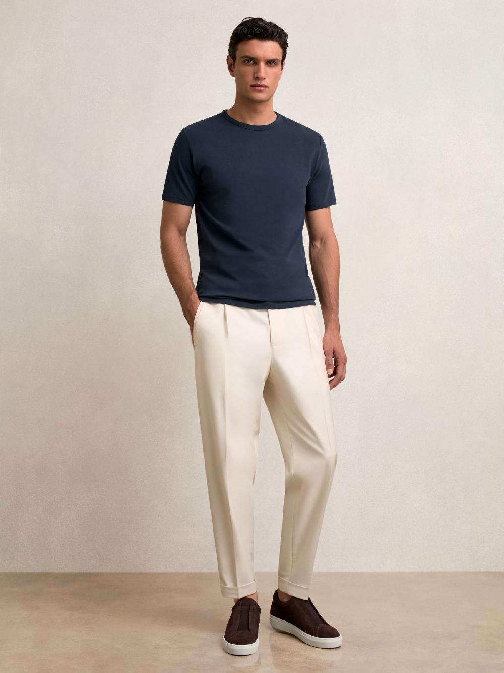 Reiss Suede Slip-On Elasticated Trainers In Chocolate Brown