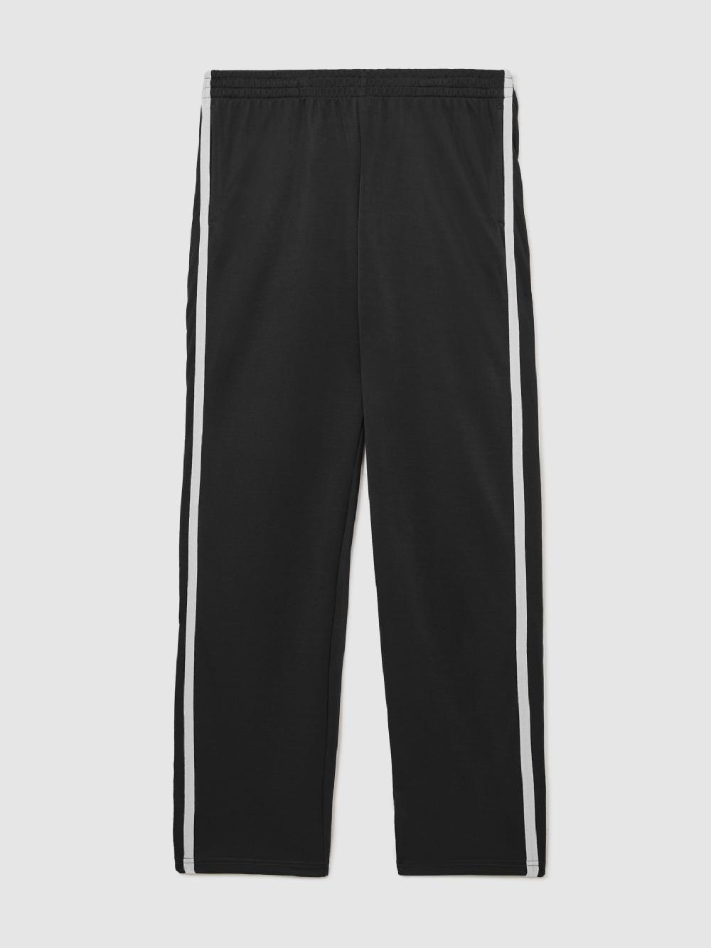 Reiss The Upside Side-Stripe Jersey Joggers In Grey