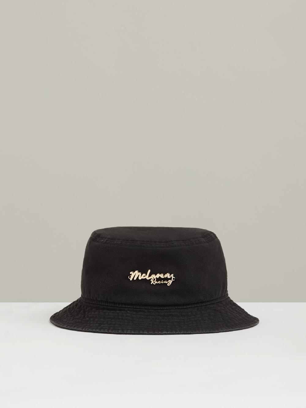 Reiss Unisex Fit McLaren Racing Cotton Bucket Hat In Black