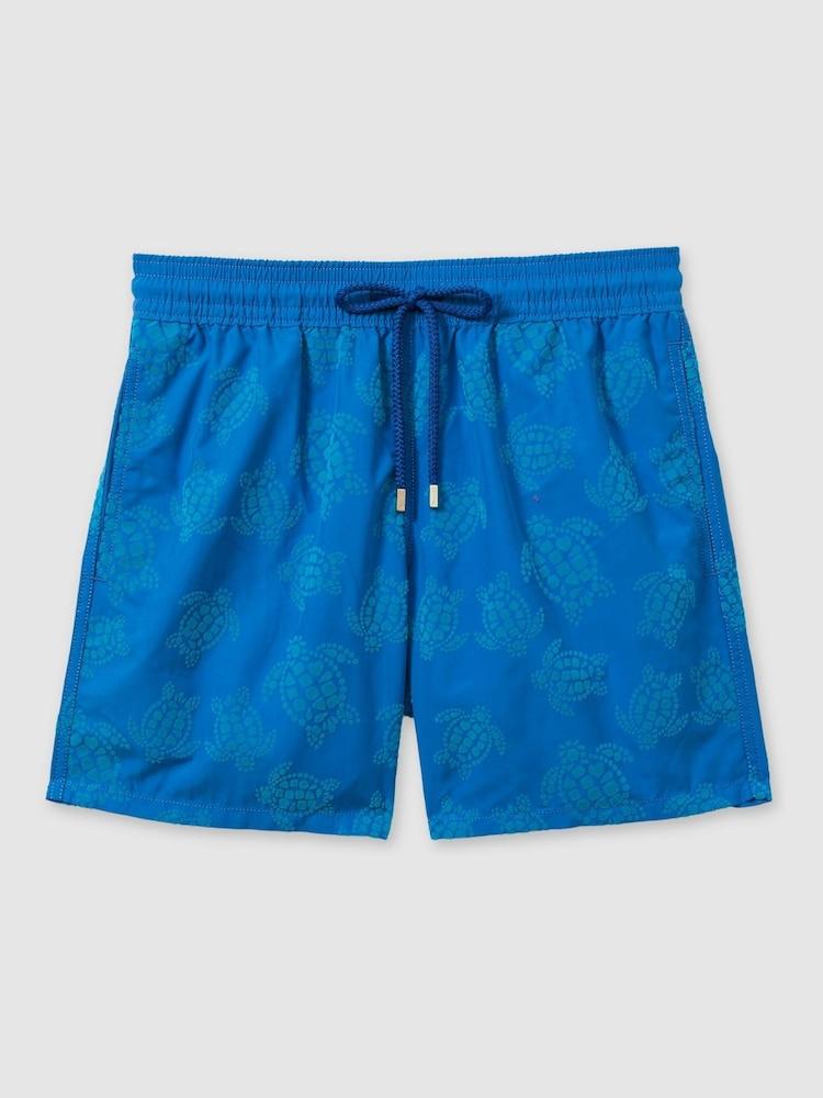 reiss Vilebrequin Bleu Marine Shell Print Swim Shorts in Palace Blue