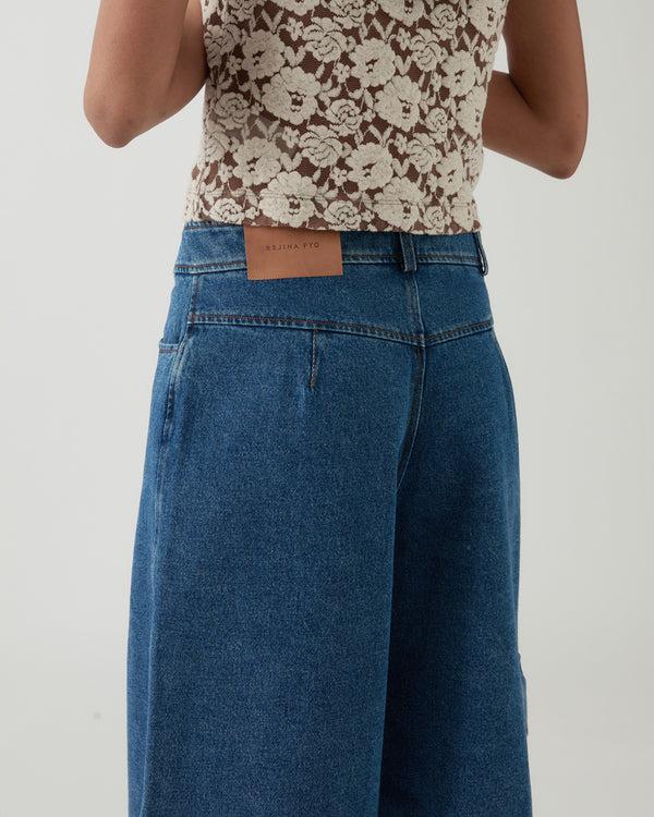 Rejina Pyo Adina T-Shirt Cotton Blend Floral Lace Brown