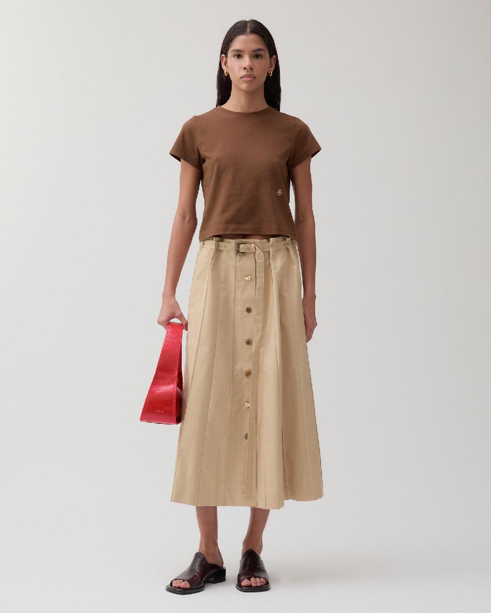 rejina pyo Adina T-Shirt Organic Cotton Jersey Brown