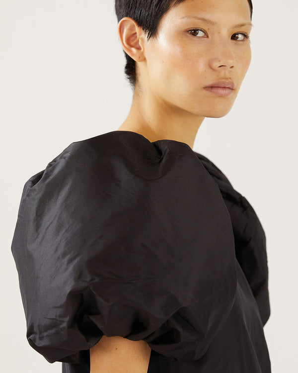 Rejina Pyo Alara Blouse Recycled Blend Taffeta Navy