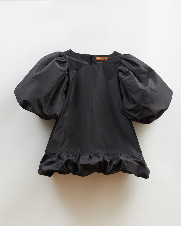 Rejina Pyo Alara Blouse Recycled Blend Taffeta Navy