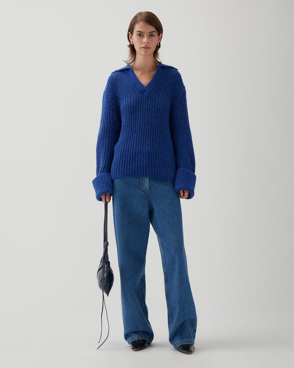 Rejina Pyo Alison Sweater Chunky Alpaca Electric Blue
