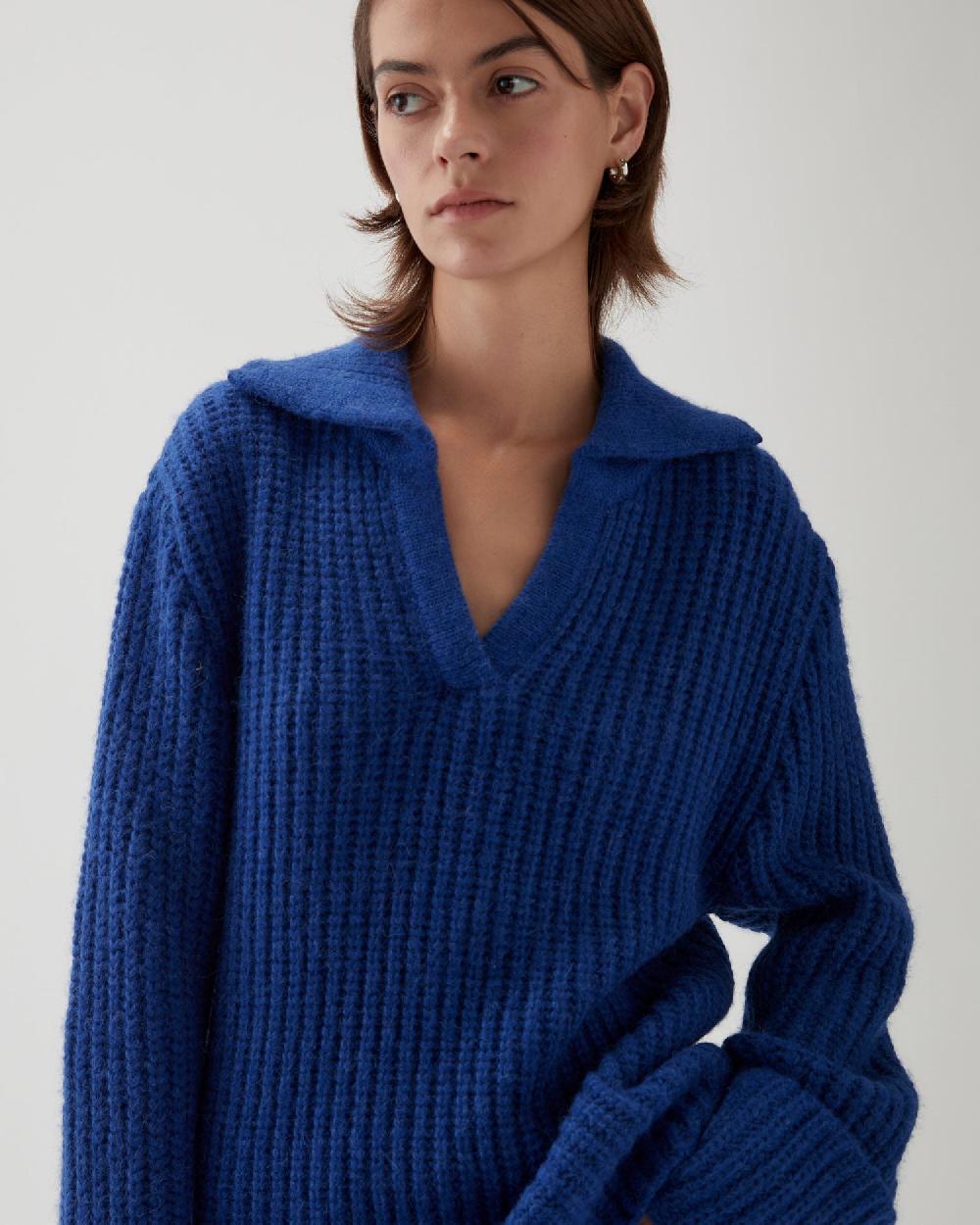rejina pyo Alison Sweater Chunky Alpaca Electric Blue