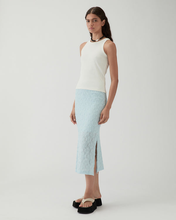 Rejina Pyo Bailey Tank Cotton Blend Jersey Off-White