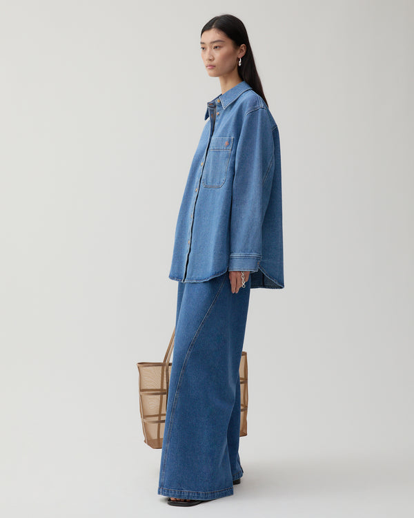 Rejina Pyo Caprice Shirt Organic Cotton Denim Indigo