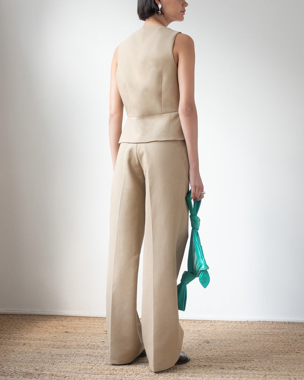 Rejina Pyo Cathy Trouser Cotton Silk Double-face Beige