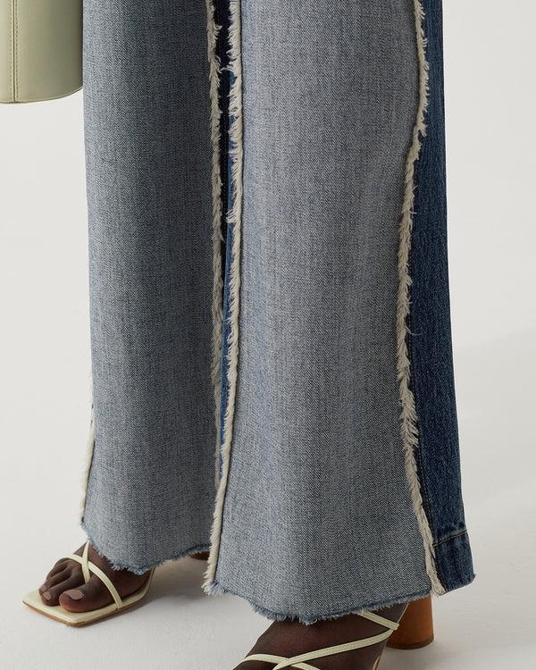 Rejina Pyo Cora Trousers Organic Cotton Denim Washed Blue