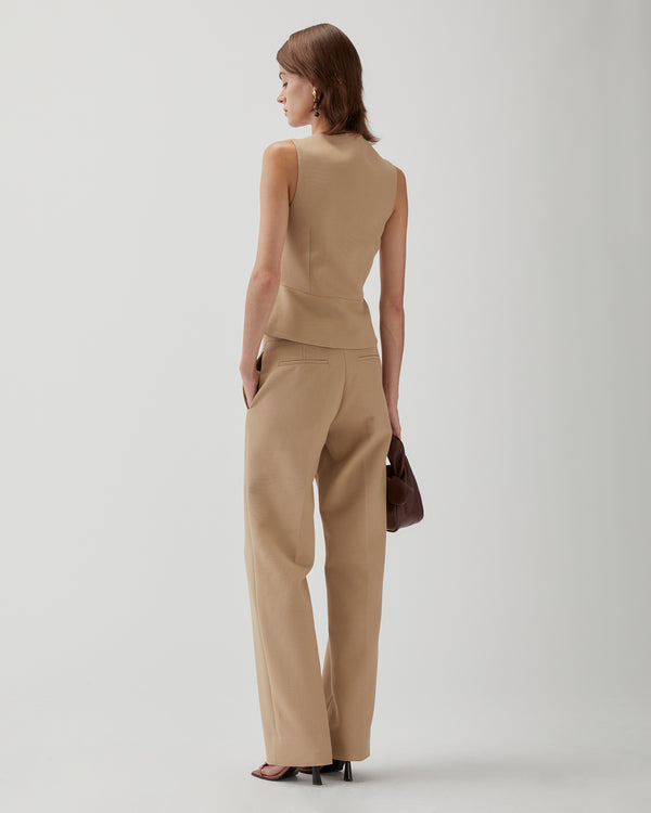 Rejina Pyo Eunice Vest Cotton Silk Double-face Beige