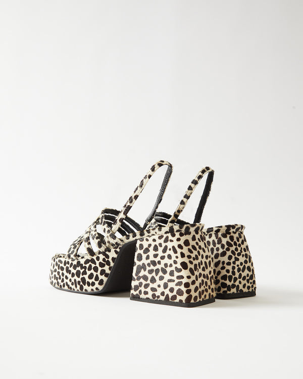 Rejina Pyo Flossie Platform Pony Polkadot Black + White