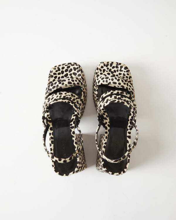 Rejina Pyo Flossie Platform Pony Polkadot Black + White