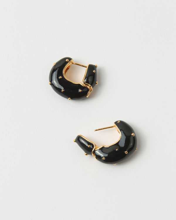 Rejina Pyo Iris Hoop Earrings Gold Plated And Enamel