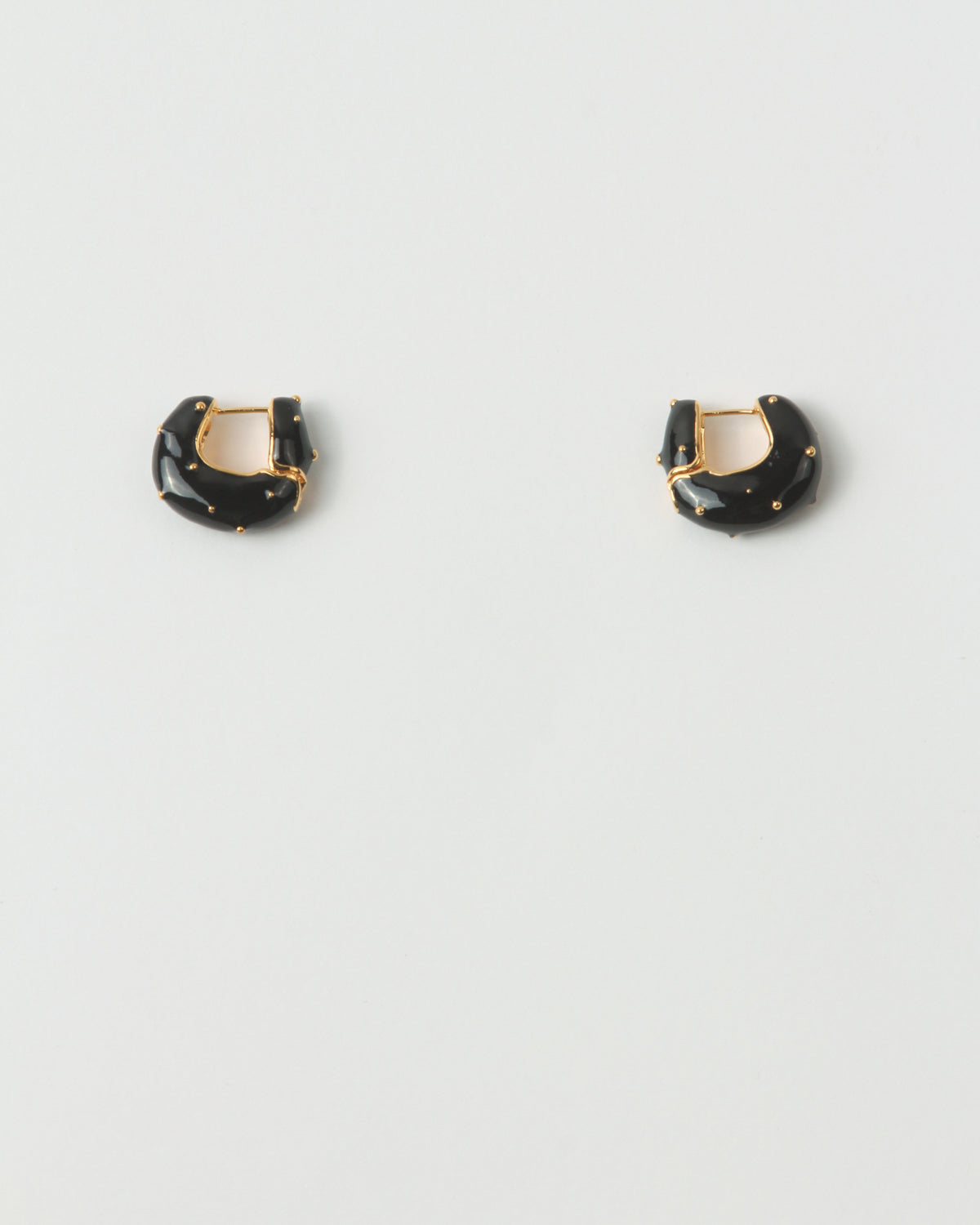 rejina pyo Iris Hoop Earrings Gold Plated and Enamel