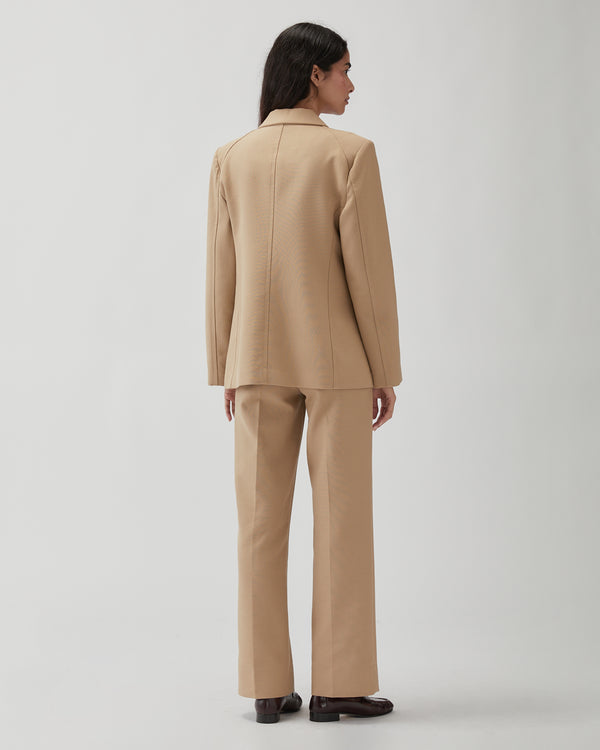 Rejina Pyo Isla Blazer Cotton Silk Double-face Beige