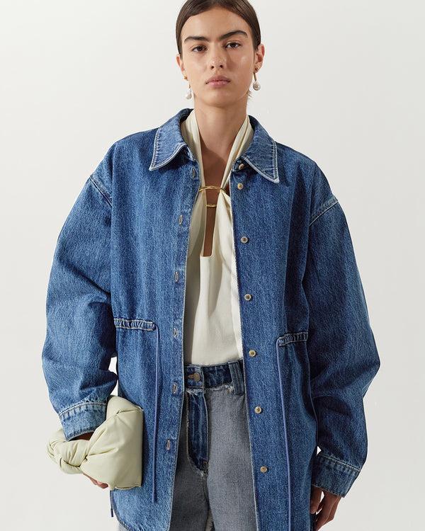 Rejina Pyo Jolene Shirt Organic Cotton Denim Washed Blue