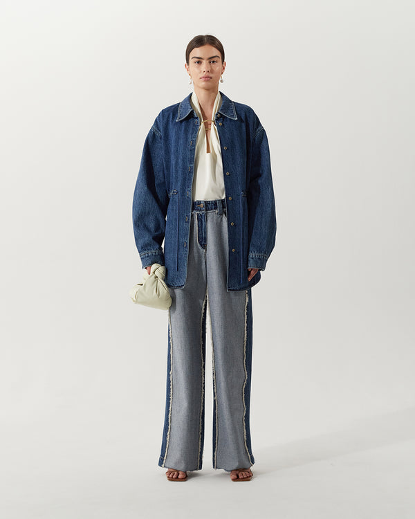 Rejina Pyo Jolene Shirt Organic Cotton Denim Washed Blue