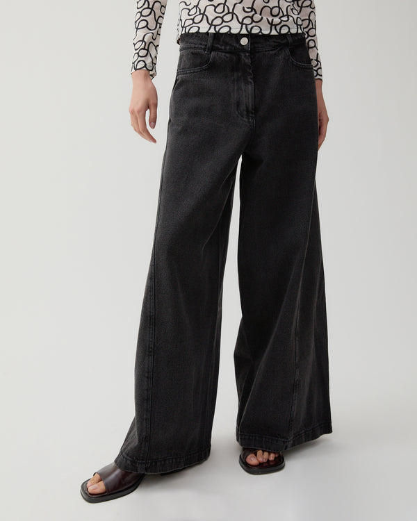 Rejina Pyo Linda Trousers Organic Cotton Denim Black