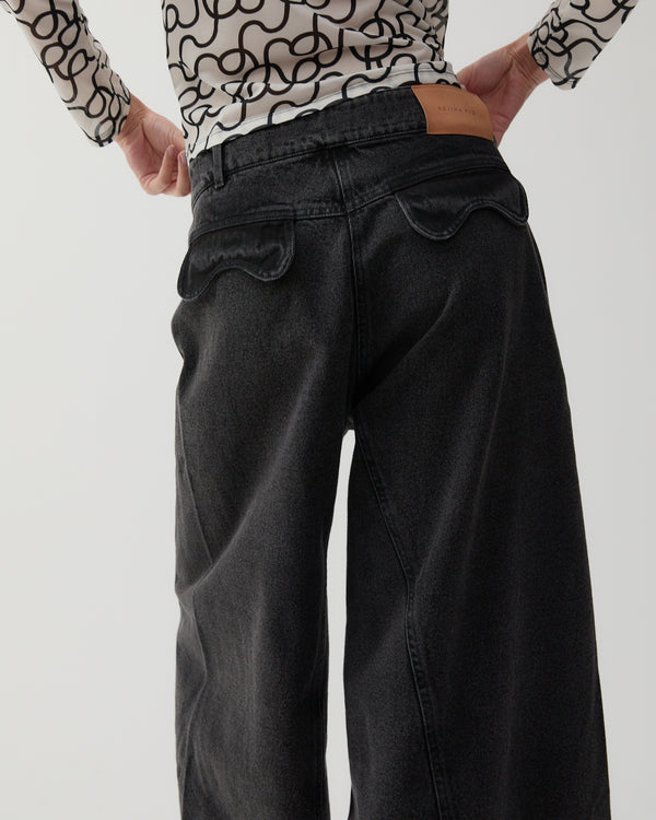 Rejina Pyo Linda Trousers Organic Cotton Denim Black