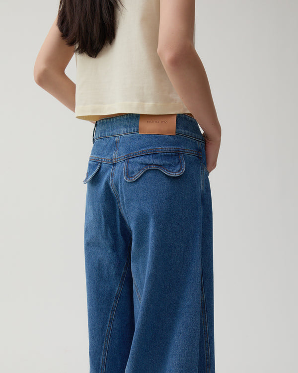 Rejina Pyo Linda Trousers Organic Cotton Denim Blue