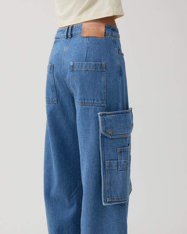 Rejina Pyo Margot Trousers Organic Cotton Denim Indigo