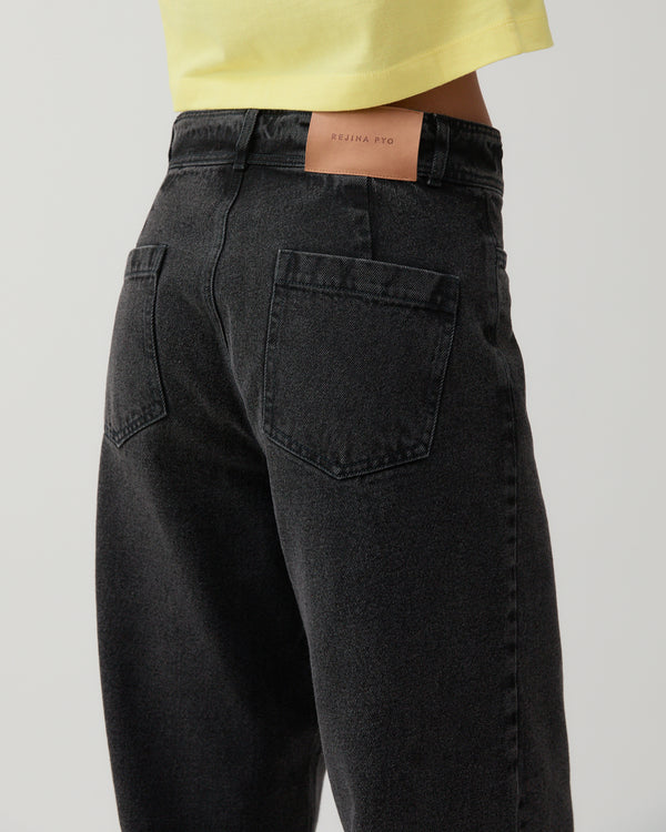Rejina Pyo Maude Trousers Organic Cotton Denim Black