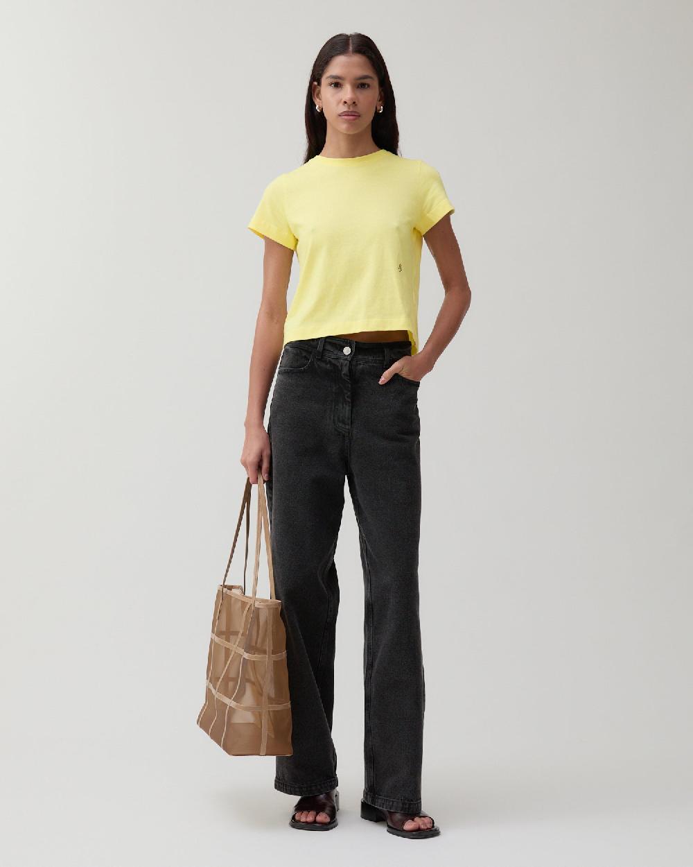 rejina pyo Maude Trousers Organic Cotton Denim Black