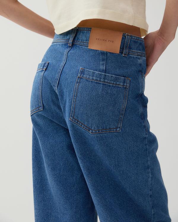 Rejina Pyo Maude Trousers Organic Cotton Denim Blue