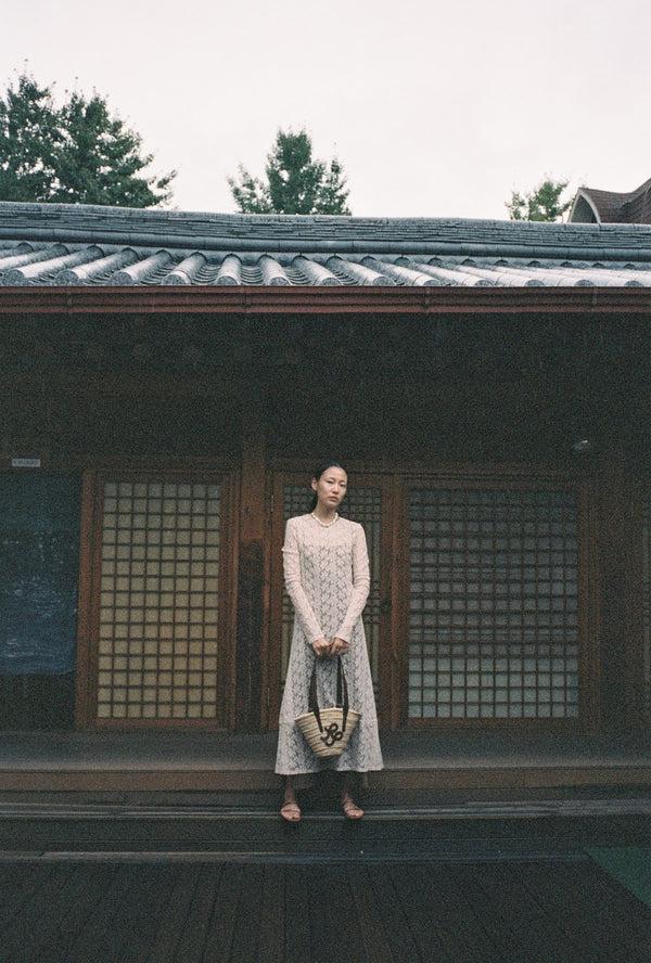 Rejina Pyo Mini Basket Tote Leather Emboss Croc Brown