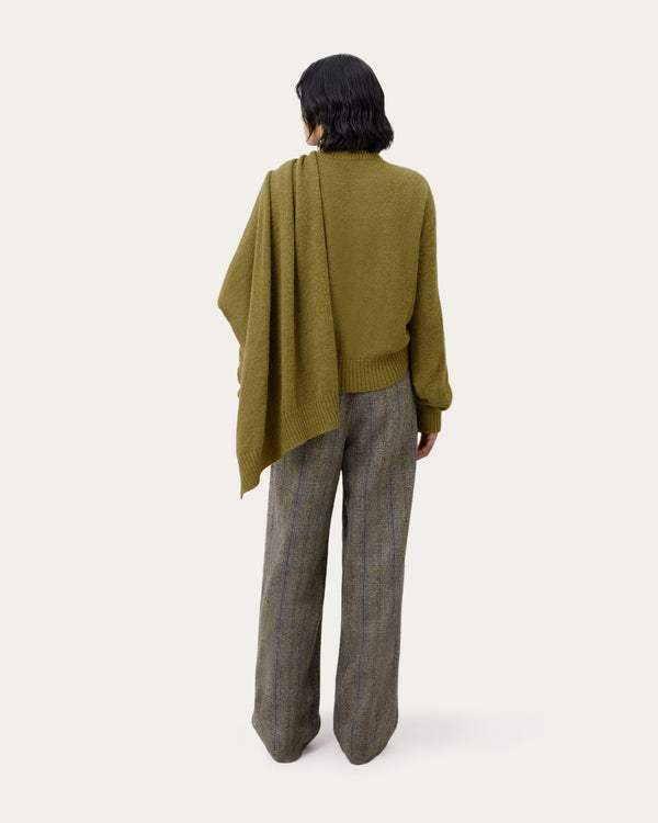 Rejina Pyo Mulberry X Rejina Pyo Draped Knit Top Autumn Leaves