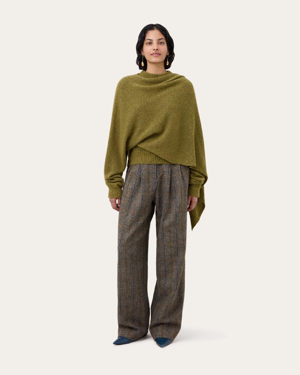 rejina pyo Mulberry x Rejina Pyo Draped Knit Top Autumn Leaves