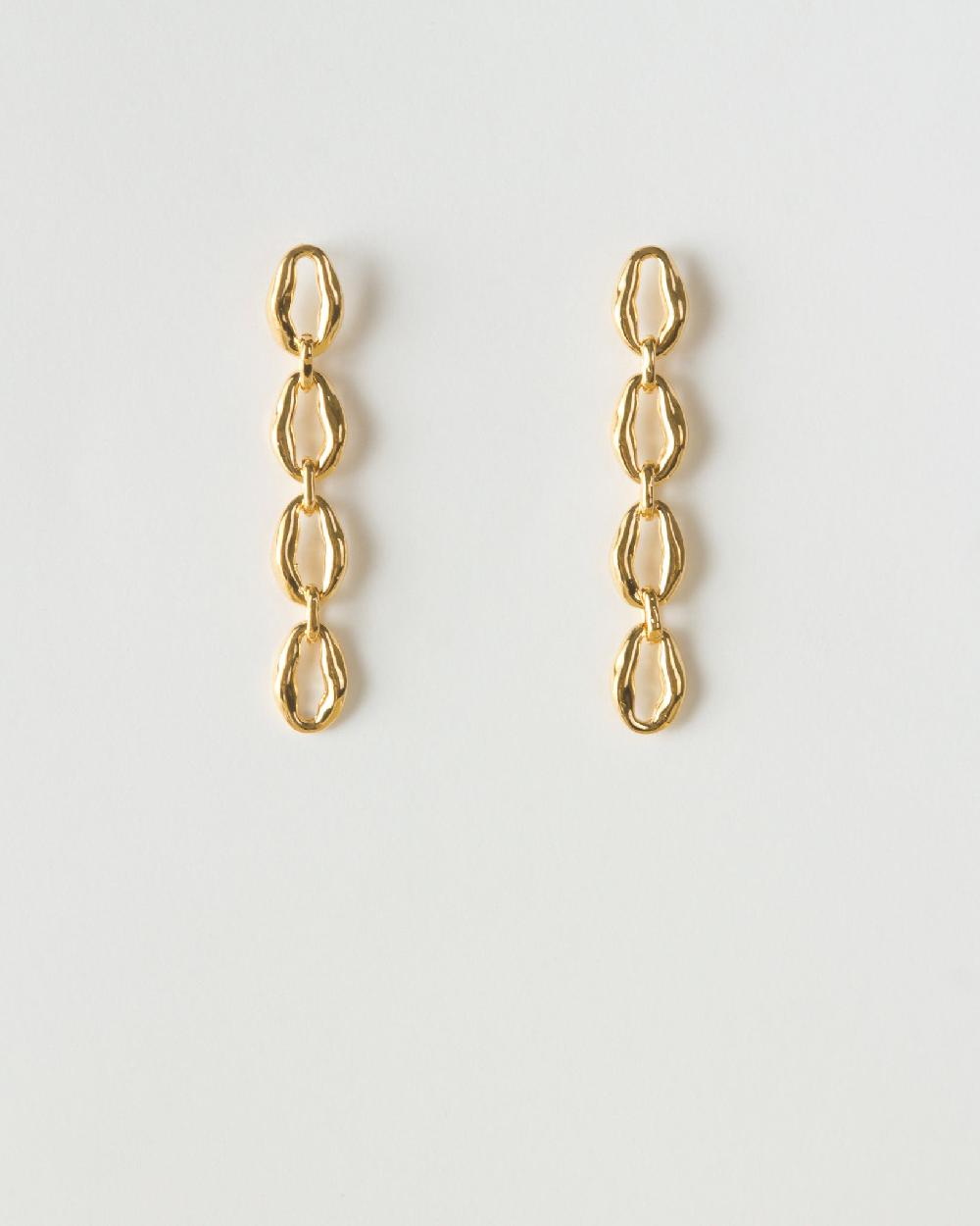 rejina pyo Munch x Rejina Pyo Molten Chain Earrings Gold Plated