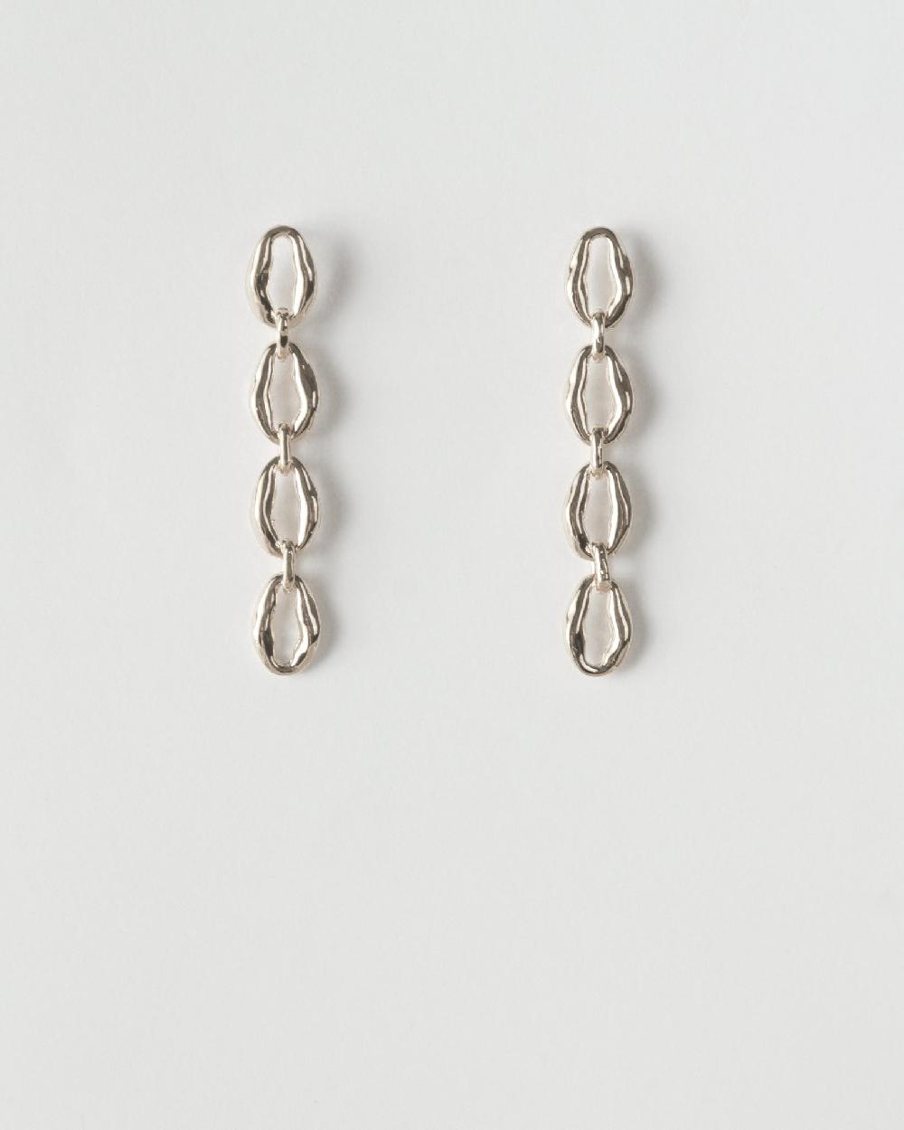 rejina pyo Munch x Rejina Pyo Molten Chain Earrings Silver Plated