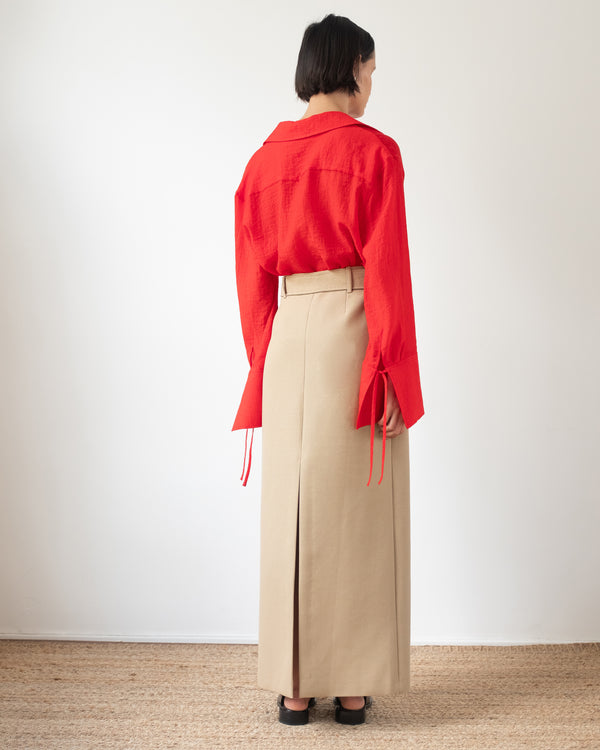 Rejina Pyo Nana Skirt Cotton Silk Double-face Beige