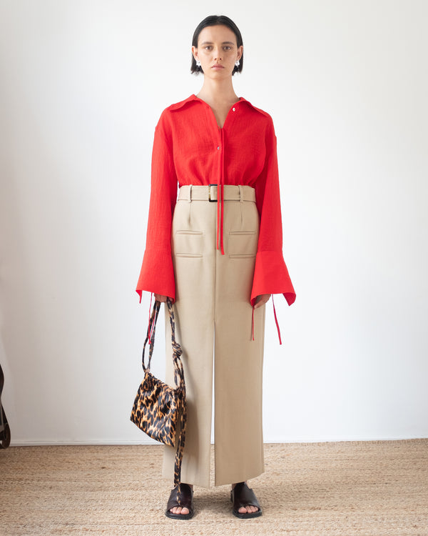 Rejina Pyo Nana Skirt Cotton Silk Double-face Beige