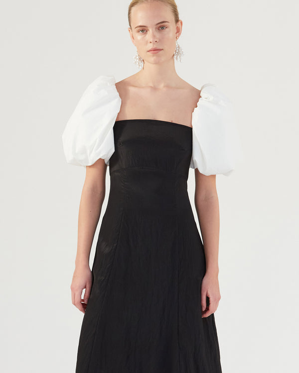 Rejina Pyo Oksana Dress Viscose Blend Crinkle Black