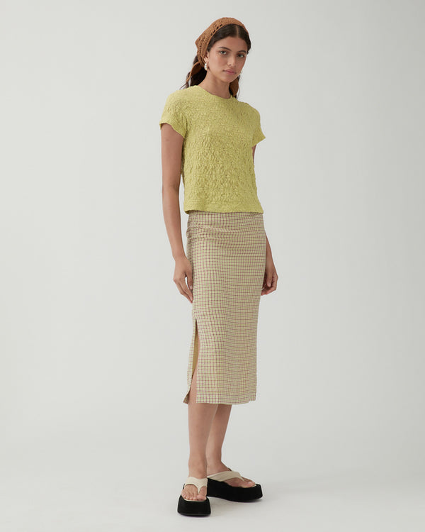 Rejina Pyo Adina T-shirt Lace Floral Lime